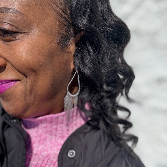 Statement Fringe Metal Earrings (clip-on)
(New) - Picture 6 of 7